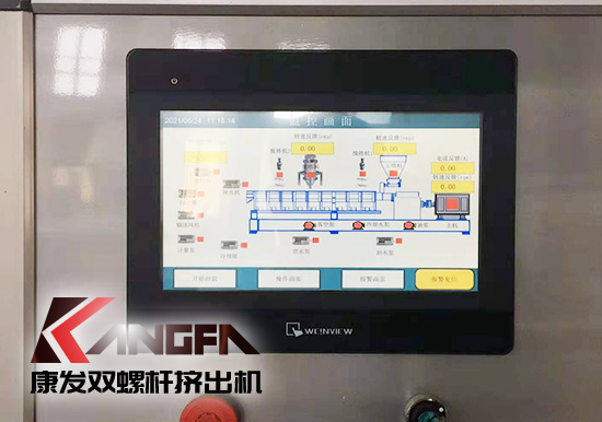 PLC結(jié)合變頻器構(gòu)成的雙螺桿擠出機(jī)控制系統(tǒng)實(shí)現(xiàn)雙螺桿擠出機(jī)電機(jī)的無極調(diào)速控制以及料筒恒溫控制